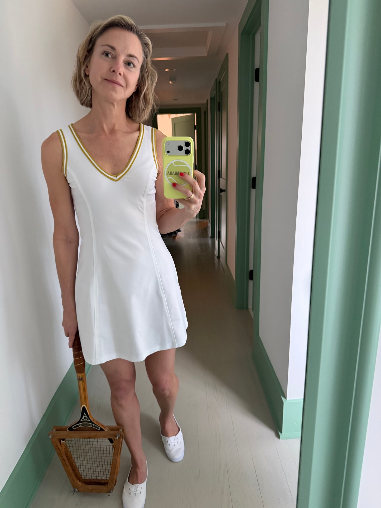 Frankie Racquets dress in Dirty Martini