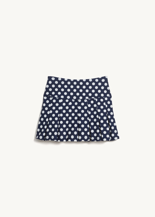 EVONNE SPORT SKIRT Navy & White Dot