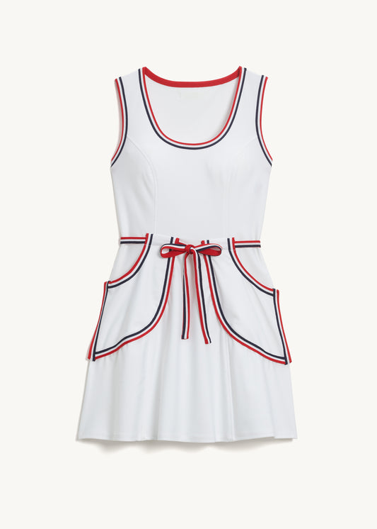 BIRCHY OG DRESS Club White & RWB Trim
