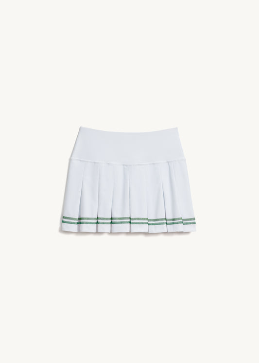 EVONNE SPORT SKIRT Club White & Green Grass Stripe