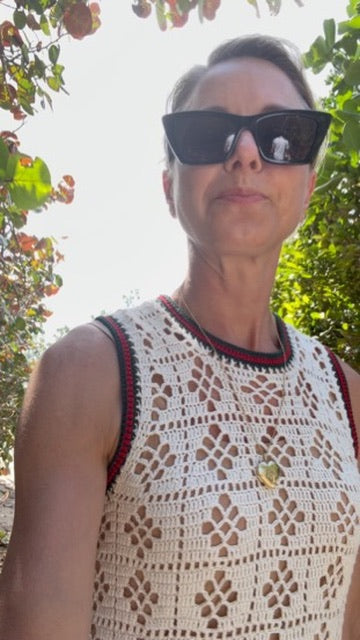 CHARLENE CROCHET TENNIS DRESS- Italian color