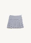 EVONNE SPORT SKIRT White & Navy Dot