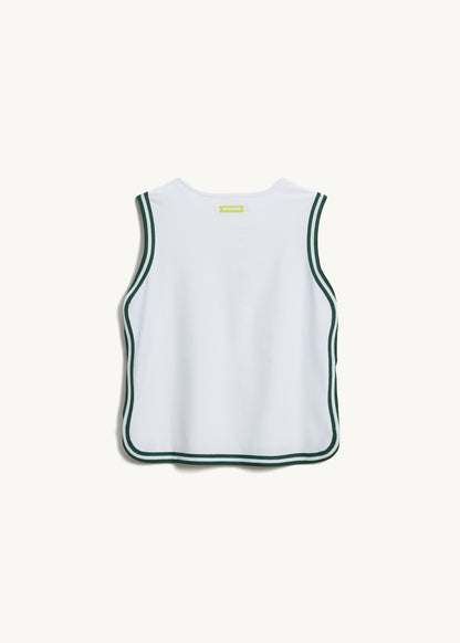 HANA TANK Club White & Green Grass Trim