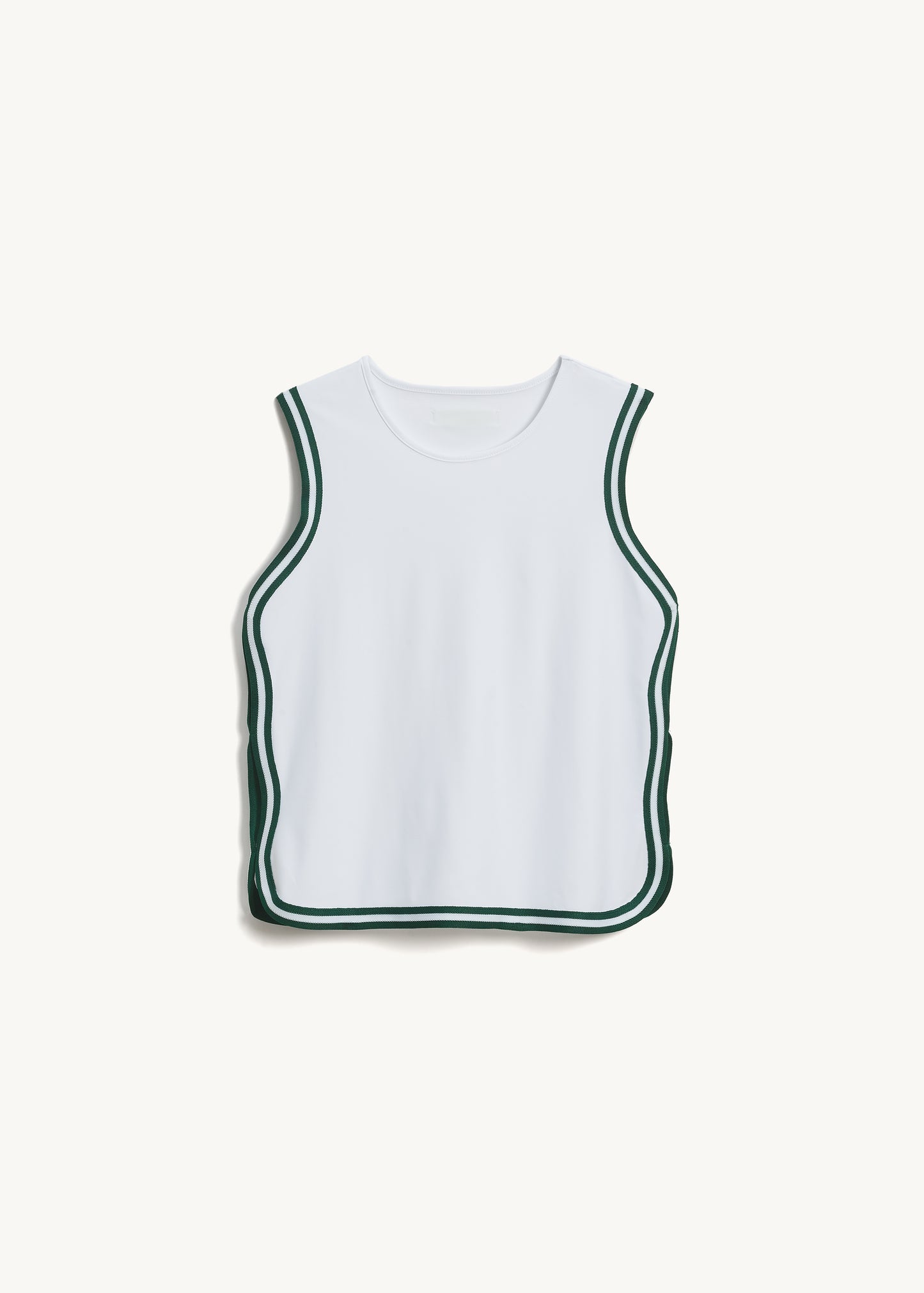 HANA TANK Club White & Green Grass Trim