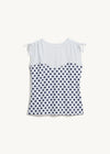 MIMA in White & Navy Dot