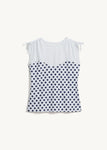 MIMA in White & Navy Dot